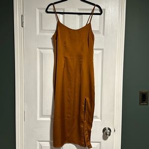abercrombie satin midi dress